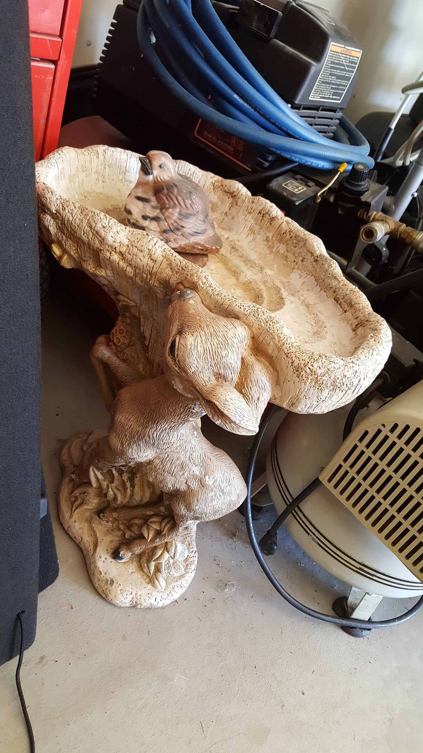 Custom Bird Bath Paint Job