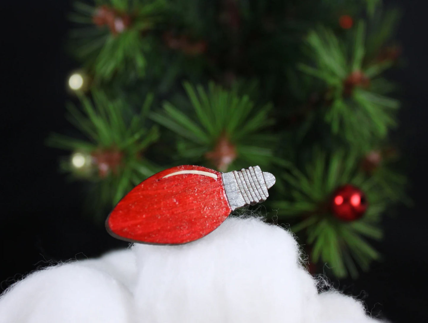 Christmas Lightbulb Pin