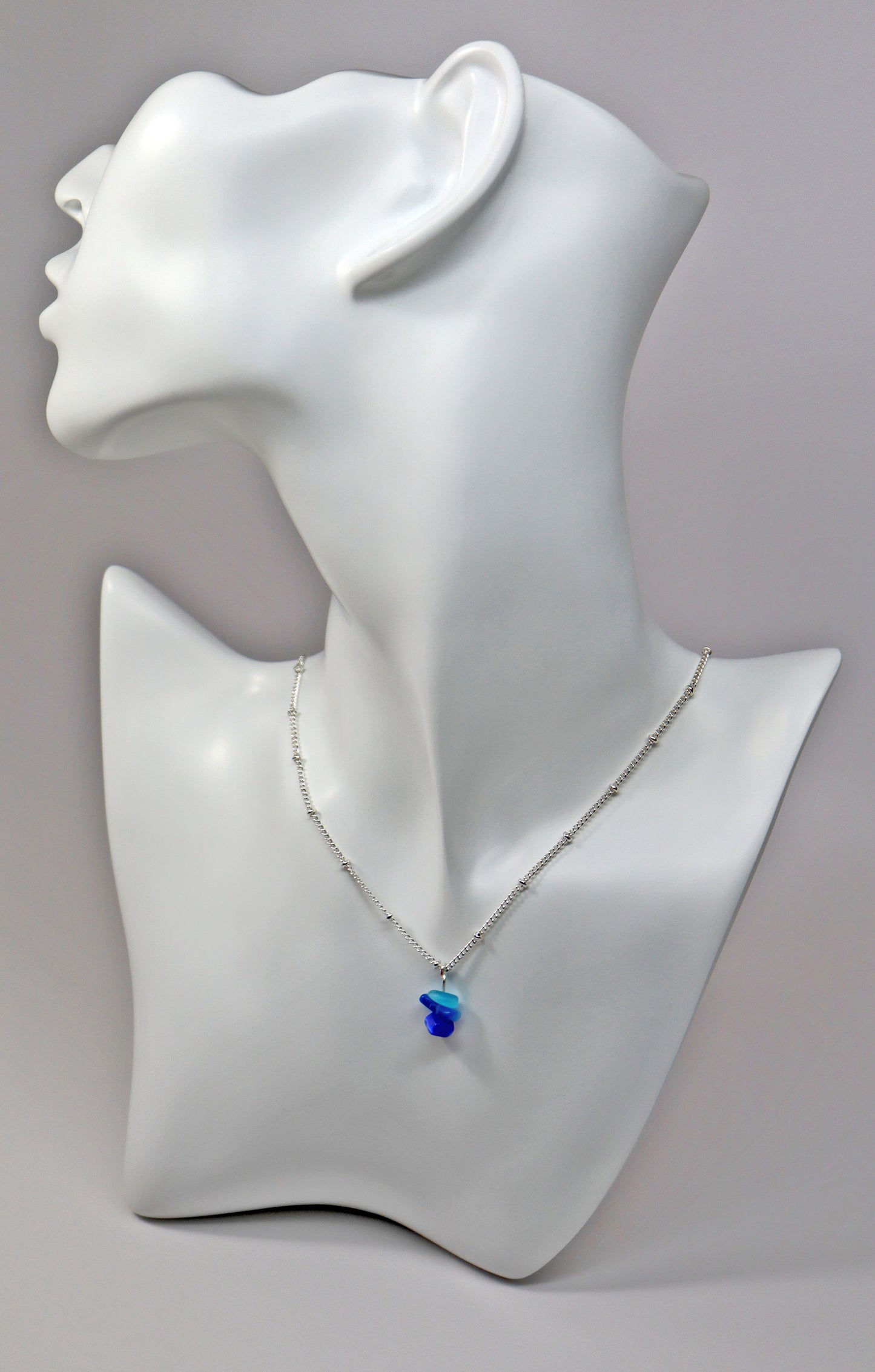 Blue Stacked Rocks Necklace