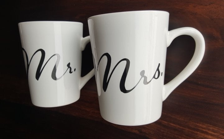 Custom Mr and Mrs Mugs