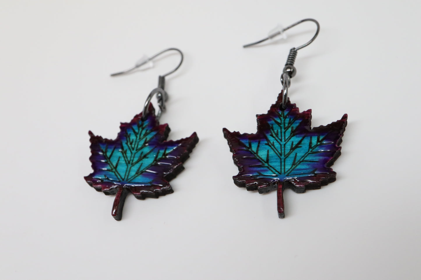 Custom Cosmic Maple Leaf Earrings
