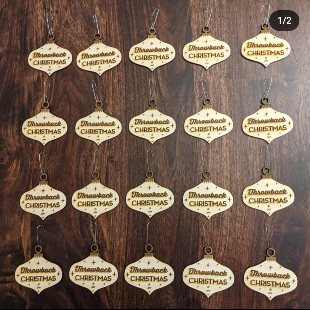 Custom Throwback Christmas Ornaments
