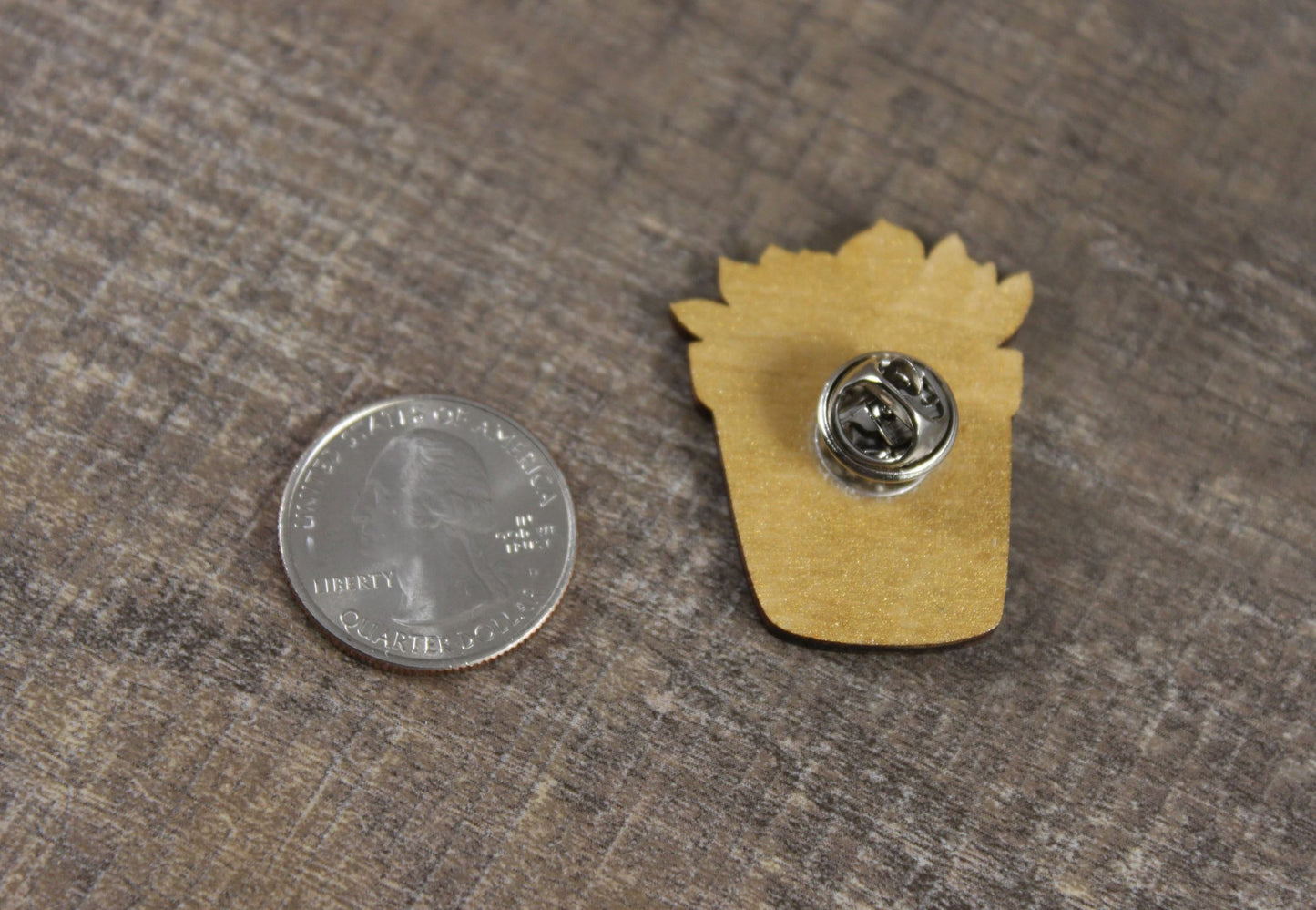 Wooden Succulent Pin