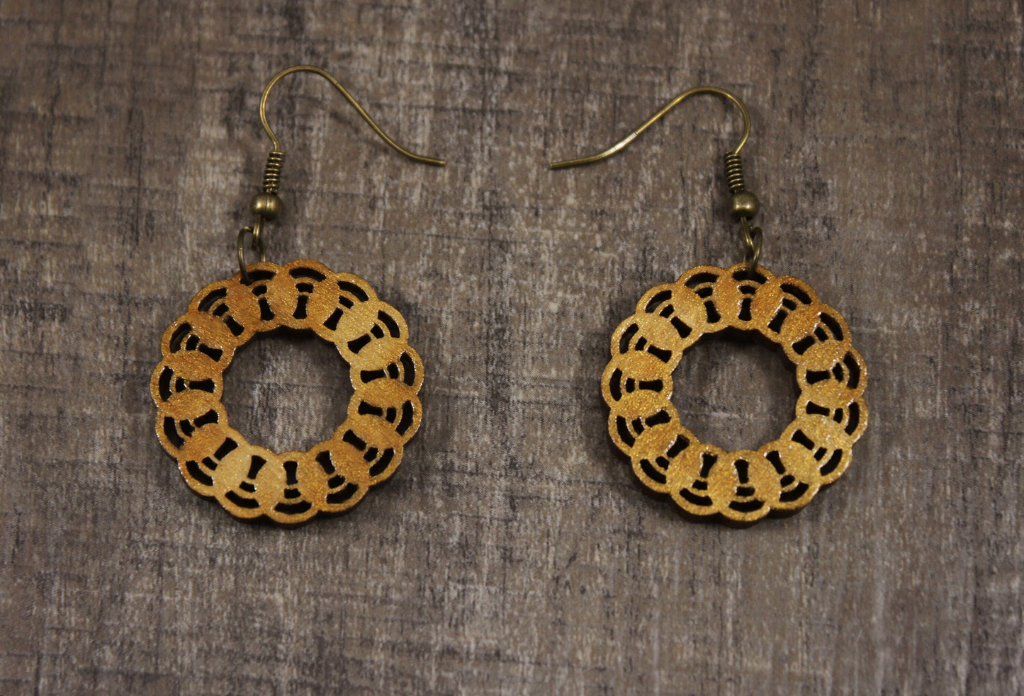 Gold Geometric Loop Dangle Earrings