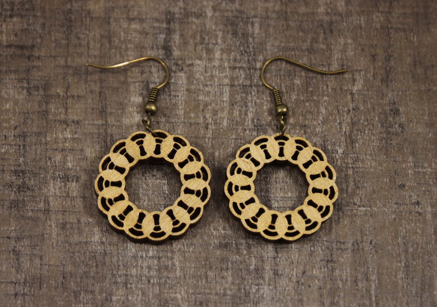 Gold Geometric Loop Dangle Earrings