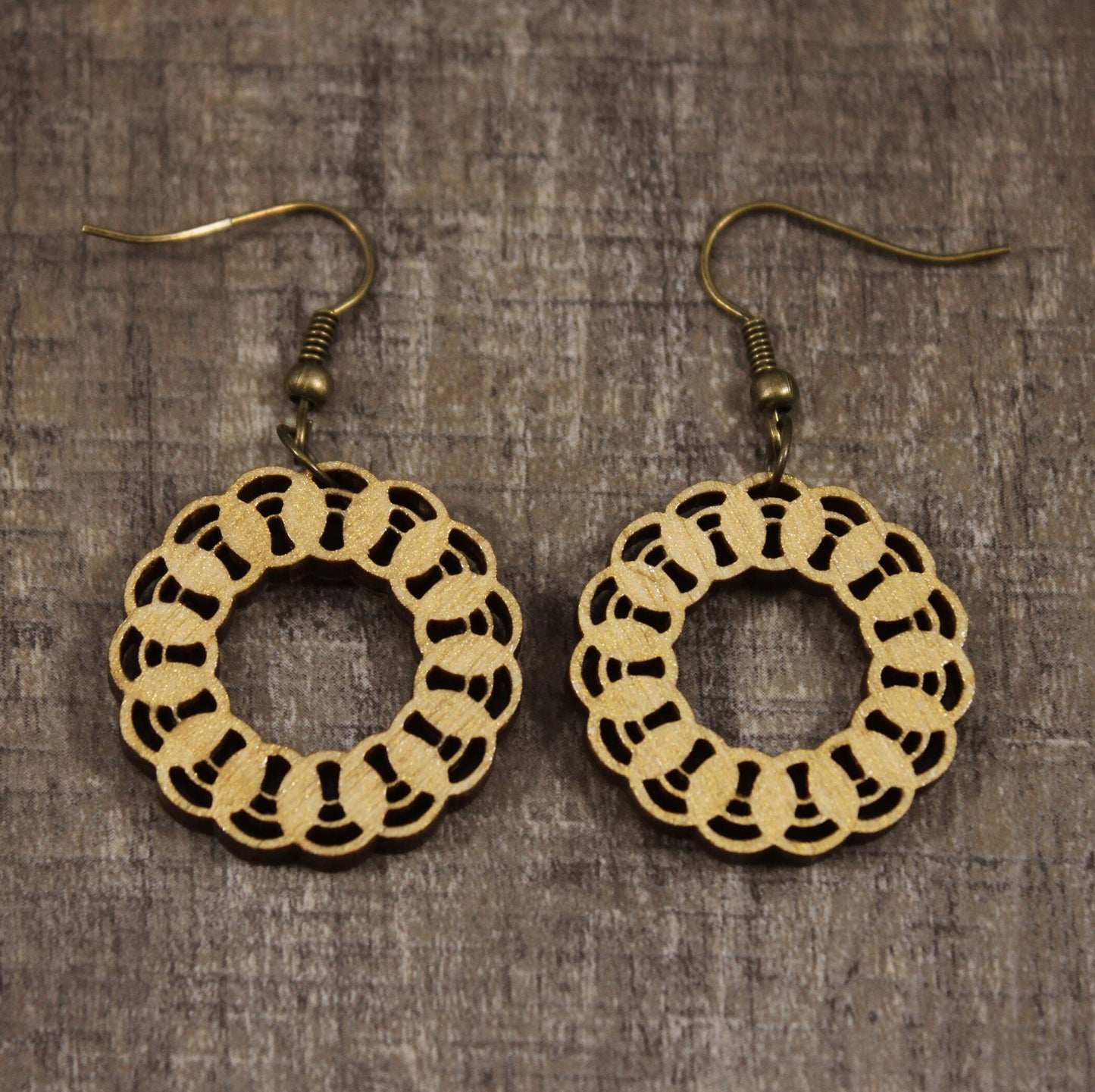 Gold Geometric Loop Dangle Earrings