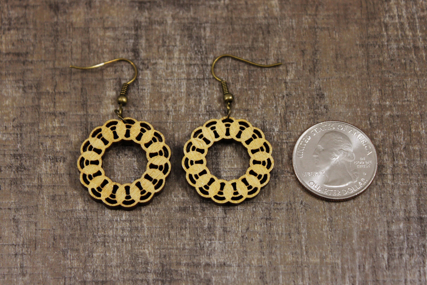 Gold Geometric Loop Dangle Earrings