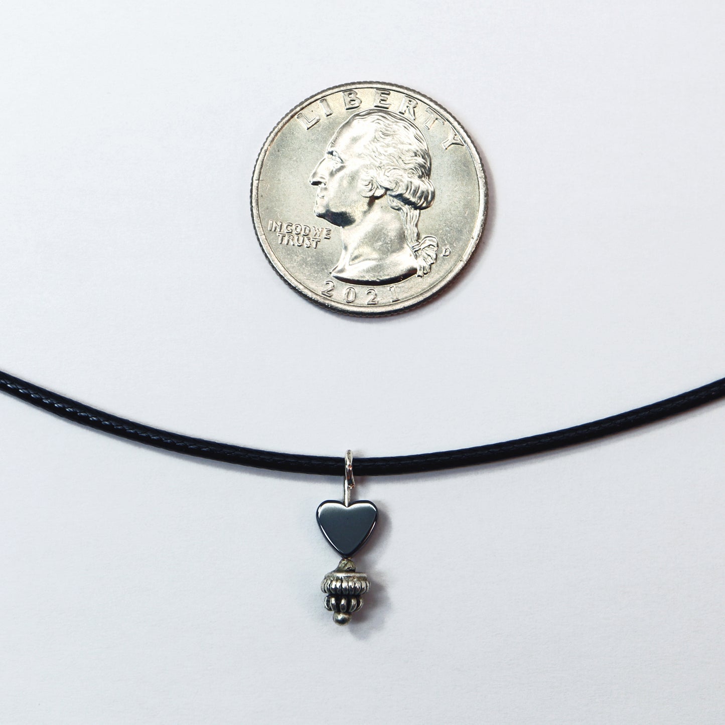 Black Hematite Heart Necklace