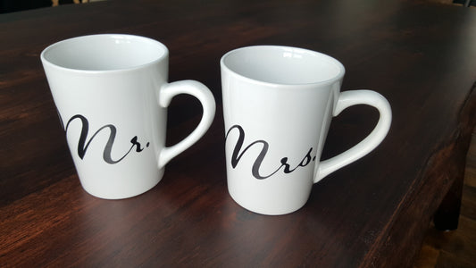 Custom Mr and Mrs Mugs