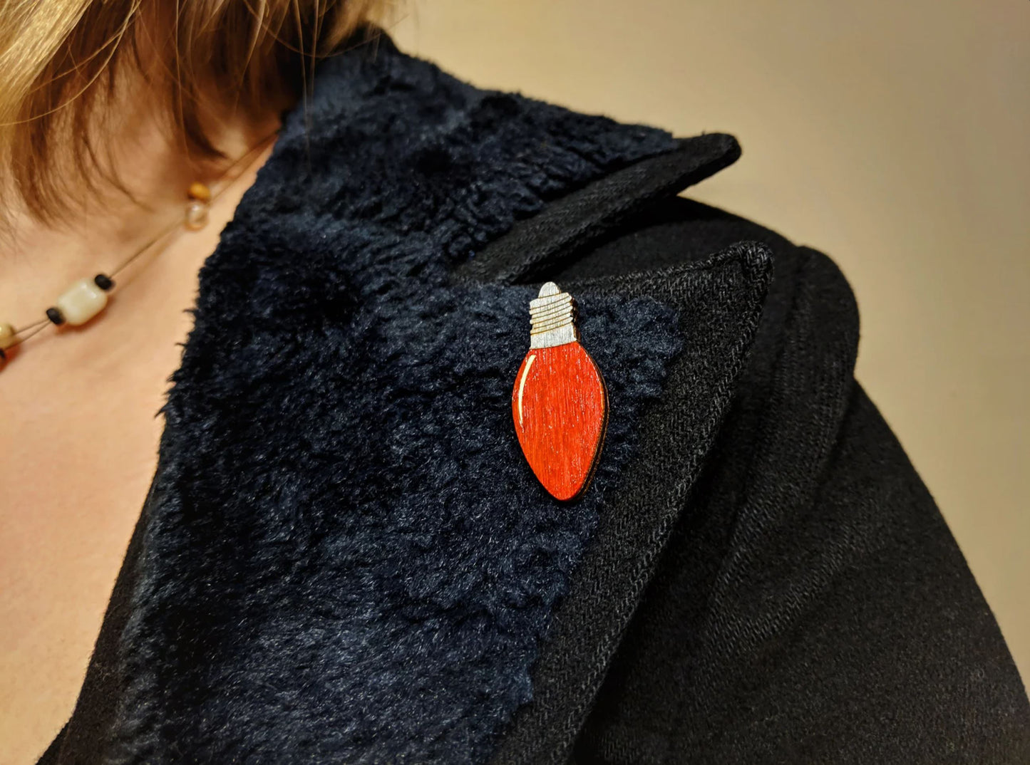 Christmas Lightbulb Pin