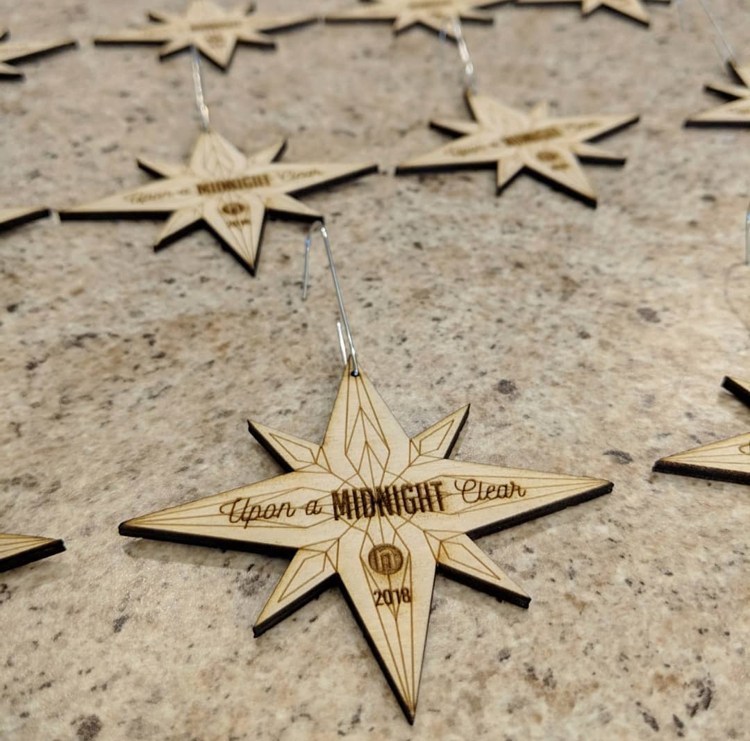 Custom Upon A Midnight Clear Christmas Ornaments