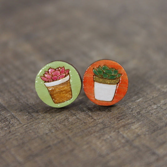 Succulent Stud Earrings