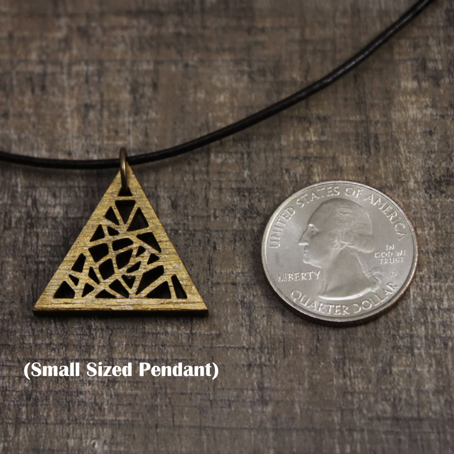 Gold Geometric Triangle Necklace